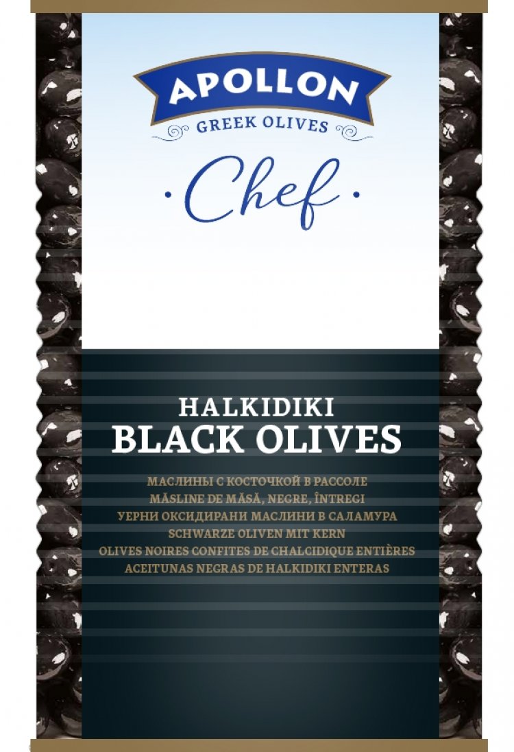Halkidiki Black Olives tin 4300g/a12