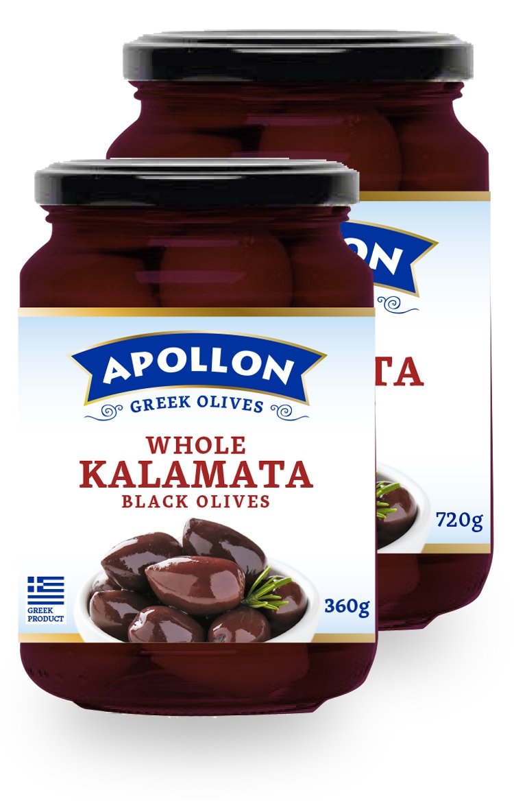 Whole Kalamata Black Olives Jar 360g/720g